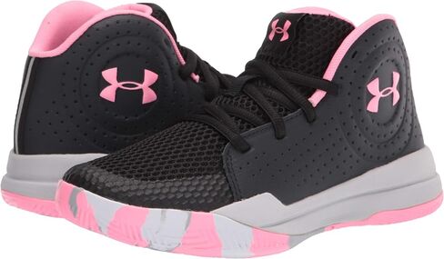 Under Armour Grade School Jet 2019 Basketball Shoe, Black (004)/Halo Gray, 4 US Unisex Big Kid in Kuwait