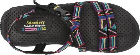 Skechers Women's Reggae-Native VIBEZ Sport Sandal, Black Multi, 11 in Kuwait