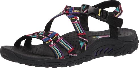 Skechers Women's Reggae-Native VIBEZ Sport Sandal, Black Multi, 11 in Kuwait