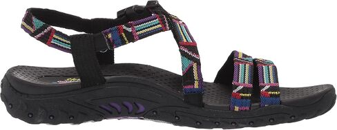 Skechers Women's Reggae-Native VIBEZ Sport Sandal, Black Multi, 11 in Kuwait
