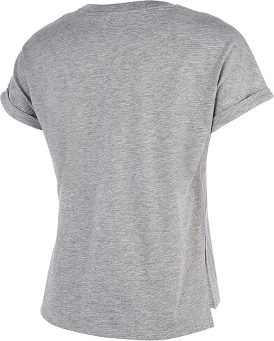 adidas Girls' Short Sleeve Dolman Waist Tee, Grey Heather with Multicolor, Large in Saudi Arabia