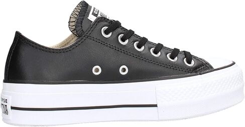 Converse Women's Chuck All Star Lift Clean Ox Sneakers, Black/White, 9.5 Medium US in Kuwait