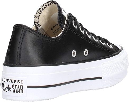 Converse Women's Chuck All Star Lift Clean Ox Sneakers, Black/White, 9.5 Medium US in Kuwait