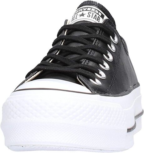 Converse Women's Chuck All Star Lift Clean Ox Sneakers, Black/White, 9.5 Medium US in Kuwait