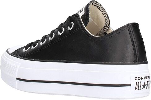 Converse Women's Chuck All Star Lift Clean Ox Sneakers, Black/White, 9.5 Medium US in Kuwait