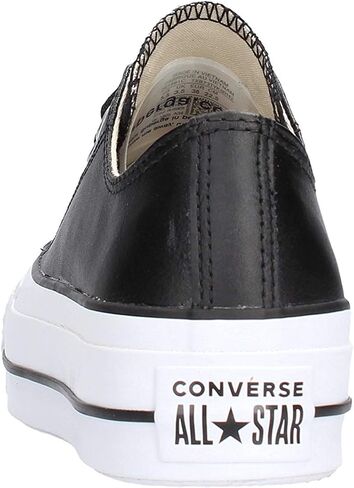 Converse Women's Chuck All Star Lift Clean Ox Sneakers, Black/White, 9.5 Medium US in Kuwait