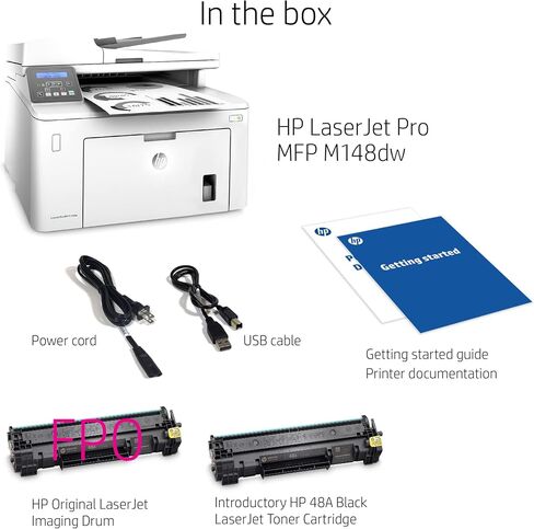 طابعة HP FebrPro MFP M148fdw، تصل إلى 1200x1200dpi، تصل إلى 30 جزء في الدقيقة، سرعة USB2.0، إيثرنت 10/100 in Kuwait