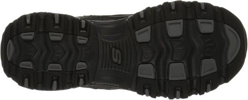 Skechers Sport Women's D'Lites Memory Foam Lace-up Sneaker,Black Silver,8.5 W US in Saudi Arabia