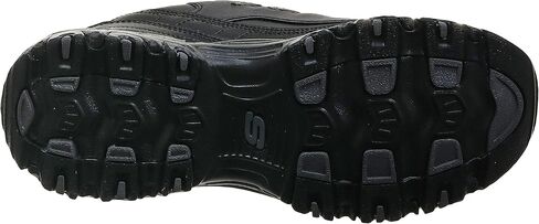 Skechers Sport Women's D'Lites Memory Foam Lace-up Sneaker,Black Silver,8.5 W US in Saudi Arabia