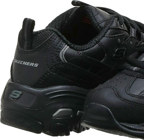 Skechers Sport Women's D'Lites Memory Foam Lace-up Sneaker,Black Silver,8.5 W US in Saudi Arabia