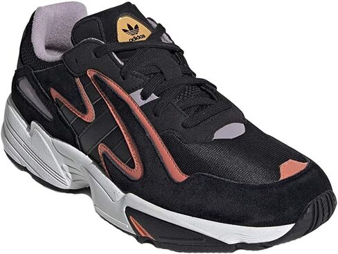 adidas Men's YUNG-96 Chasm Low Athletic Shoes (Black/Black/Coral in Saudi Arabia