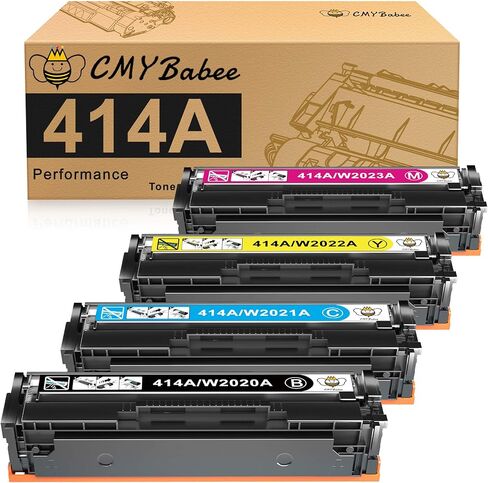 CMYBabee Compatible 414A Toner Cartridge 4 Pack Replacement for HP 414A 414X W2020A for Color Laserjet Pro MFP M479fdw M479fdn M454dw M454dn M479 Printer Ink W2021A W2022A W2023A W2020X W2021X W2022X in Kuwait