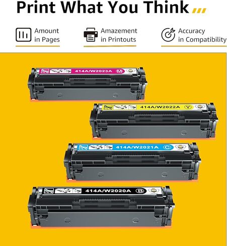 CMYBabee Compatible 414A Toner Cartridge 4 Pack Replacement for HP 414A 414X W2020A for Color Laserjet Pro MFP M479fdw M479fdn M454dw M454dn M479 Printer Ink W2021A W2022A W2023A W2020X W2021X W2022X in Kuwait