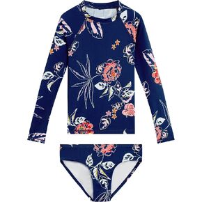 Kanu Surf Girls' Long Sleeve Rashguard UPF 50+ Two Piece Swim Set in Saudi Arabia