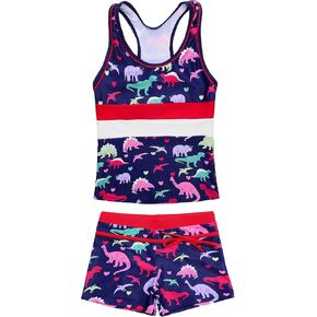 JerrisApparel Little Girls' Summer Two Piece Boyshort Tankini Kids Swimsuit
