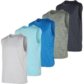 Real Essentials 5 Pack: Boys Dry-Fit Active Athletic Performance Tank Top in Saudi Arabia