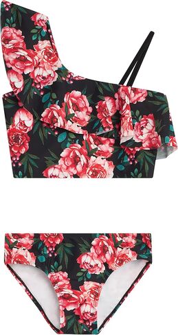 Kanu Surf Girls' Avery UPF 50+ Beach Sport One Shoulder Tankini in Saudi Arabia