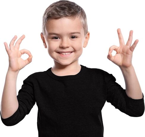 Brix Boys' Long Sleeve Tees - Tagless Crewneck Cotton Soft 4-pk Shirts. 2-20 in Kuwait