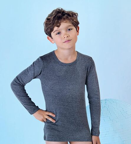 Brix Boys' Long Sleeve Tees - Tagless Crewneck Cotton Soft 4-pk Shirts. 2-20 in Kuwait