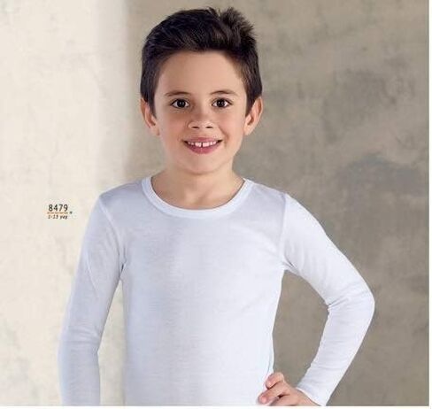 Brix Boys' Long Sleeve Tees - Tagless Crewneck Cotton Soft 4-pk Shirts. 2-20 in Kuwait