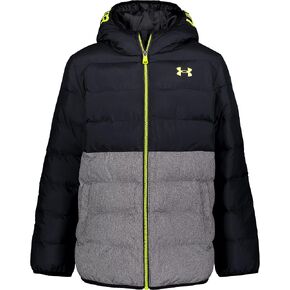 سترة منتفخة Pronto Colorblock للأولاد من Under Armour، متوسطة الوزن، سحاب للإغلاق، تطرد الماء in Kuwait