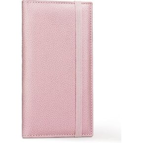 Checkbook Cover for Personal Checkbook, Checkbook Holder with Pen Holder & Built-in Clear Plastic Divider for Duplicate Checks (Baby Pink) in Saudi Arabia
