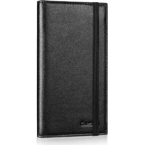 CASMONAL Checkbook Covers for Personal Checkbook Holder RFID Blocking Premium Leather Checkbook Cover for Duplicate Checks