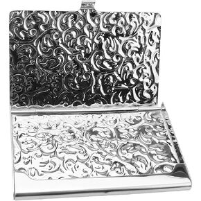 YOBANSA Stainless Steel Sculpture Business Card Holder Credit Card Holder Name Card Case Business Card Case for Men and Women (Black)