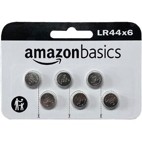 Amazon Basics 6-Pack LR44 Alkaline Button Cell Replacement Battery, 1.5 Volt, Long Lasting Power, Mercury-Free in Saudi Arabia