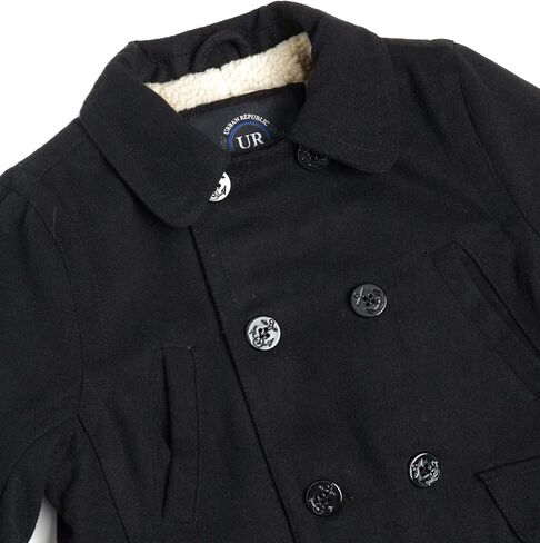 URBAN REPUBLIC Boys' Wool Blend Peacoat with Faux-Fur Lining and Flap Pockets in Kuwait