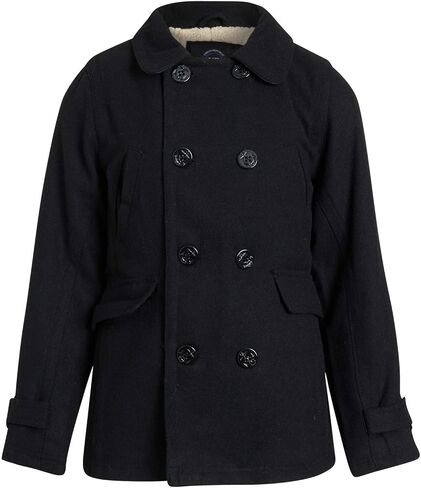 URBAN REPUBLIC Boys' Wool Blend Peacoat with Faux-Fur Lining and Flap Pockets in Kuwait