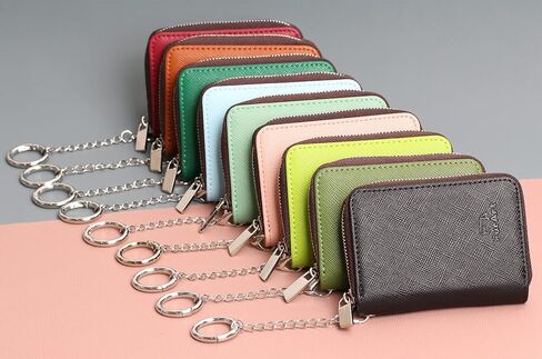 محفظة بطاقات الائتمان من FurArt، حامل حافظات بطاقات بسحاب للرجال والنساء، حجب RFID، محفظة سلسلة المفاتيح، حجم صغير in Kuwait
