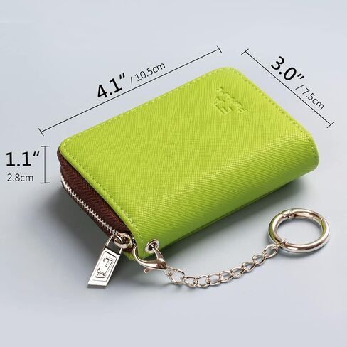 محفظة بطاقات الائتمان من FurArt، حامل حافظات بطاقات بسحاب للرجال والنساء، حجب RFID، محفظة سلسلة المفاتيح، حجم صغير in Kuwait