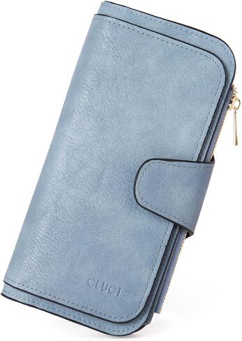 CLUCI Women Wallet Leather RFID Trifold Large in Saudi Arabia