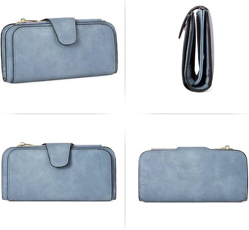 CLUCI Women Wallet Leather RFID Trifold Large in Saudi Arabia