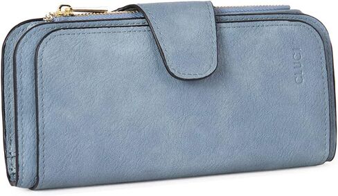 CLUCI Women Wallet Leather RFID Trifold Large in Saudi Arabia