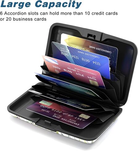 Credit Card Holder, Mini Aluminum Card Wallet RFID Blocking Slim Metal Hard Card Case for Women Men, Abstract Marble in Saudi Arabia