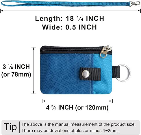 CHENSPRX Minimalist RFID Blocking Small Wallet with ID Window,WaterResistant Zip Id Case Wallet with Lanyard Keychain for Cards,Cash,Travel,Women,Men in Saudi Arabia