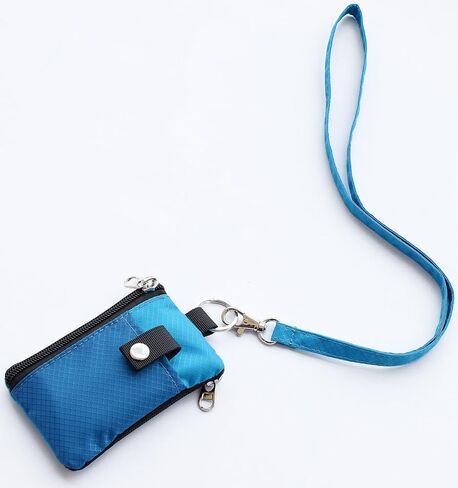 CHENSPRX Minimalist RFID Blocking Small Wallet with ID Window,WaterResistant Zip Id Case Wallet with Lanyard Keychain for Cards,Cash,Travel,Women,Men in Saudi Arabia