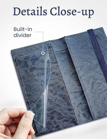 غطاء دفتر الشيكات Yarnic لدفتر الشيكات الشخصي، وحامل دفتر الشيكات مع حامل قلم ومقسم بلاستيكي شفاف مدمج للشيكات المكررة (بني) in Kuwait