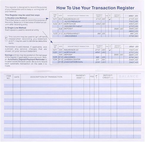 18PCS Check Registers for Personal Checkbook, Easy to Read Checkbook Register in Kuwait