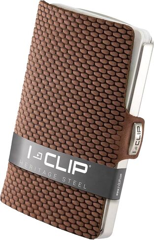 I-CLIP Stainless Steel with interchangeable Moneyclip - Slim Wallet - Leather Wallet - Premium Wallet - Stainless Steel Cardholder - Blasted AdvantageR Urban Grey in Kuwait