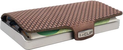 I-CLIP Stainless Steel with interchangeable Moneyclip - Slim Wallet - Leather Wallet - Premium Wallet - Stainless Steel Cardholder - Blasted AdvantageR Urban Grey in Kuwait