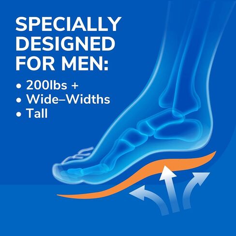 Dr. Scholl’s Extra Support Insoles Superior Shock Absorption and Reinforced Arch Support for Big & Tall Men to Reduce Muscle Fatigue So You Can Stay on Your Feet Longer (for Men's 8-14) in Kuwait