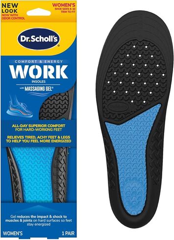 Work All-Day Superior Comfort Insoles (with) Massaging Gel, Women, 1 Pair, Trim to Fit (Pack of 2) in Saudi Arabia