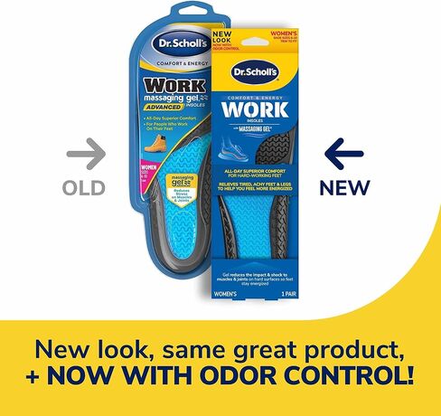 Work All-Day Superior Comfort Insoles (with) Massaging Gel, Women, 1 Pair, Trim to Fit (Pack of 2) in Saudi Arabia