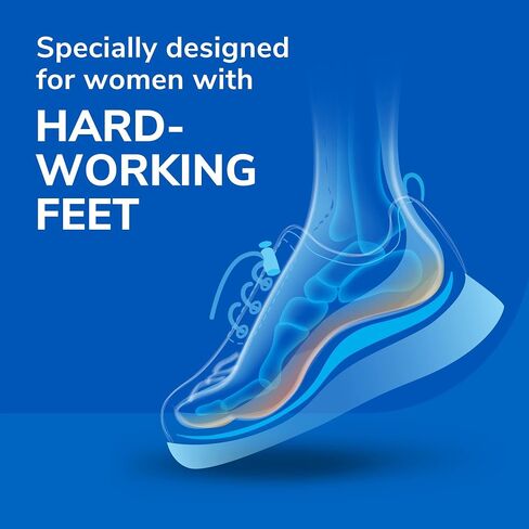 Work All-Day Superior Comfort Insoles (with) Massaging Gel, Women, 1 Pair, Trim to Fit (Pack of 2) in Saudi Arabia