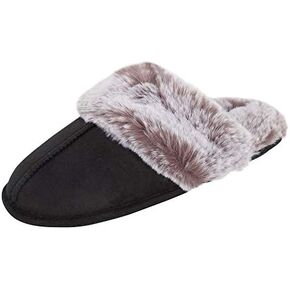 Jessica Simpson womens Comfy Faux Fur House Slipper Scuff Memory Foam Slip on Anti-skid SoleSlipper in Saudi Arabia