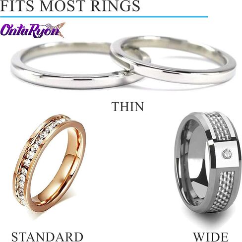 اونتاريون اداة ضبط مقاس الخاتم - اداة شد مطاطية للخواتم الذهبية - واقيات سيليكون للخواتم السائبة - فواصل مجوهرات بـ 4 مقاسات - ريسيزر ذهبي للرجال والنساء - 8 قطع حلزونية - ارتداء مريح in Kuwait