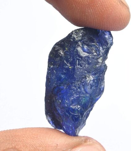 GEMHUB Natural AAA++ Quality Sapphire 34.00 Ct Certified Healing Crystal Raw Rough Blue Sapphire Gemstone in Kuwait